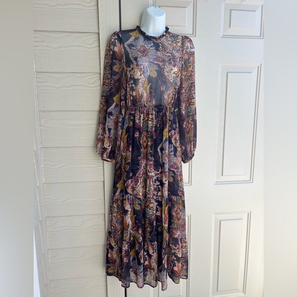 ZARA Boho Paisley Midi Dress – Size S - Picture 3 of 13